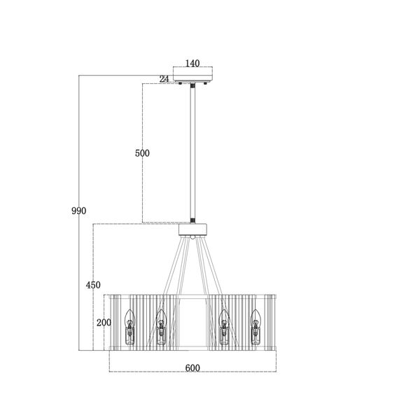 Подвесной светильник Maytoni MOD087PL-06G, изображение 6