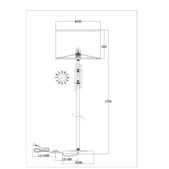 Напольный светильник (торшер) Maytoni MOD088FL-01BS, изображение 4
