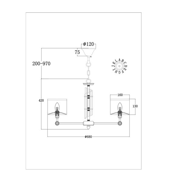 Люстра Maytoni MOD088PL-06BS, изображение 3