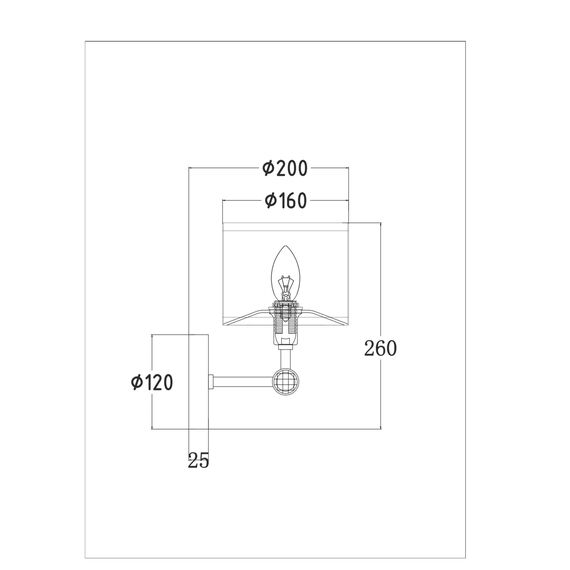 Настенный светильник (бра) Maytoni MOD088WL-01BS, изображение 3