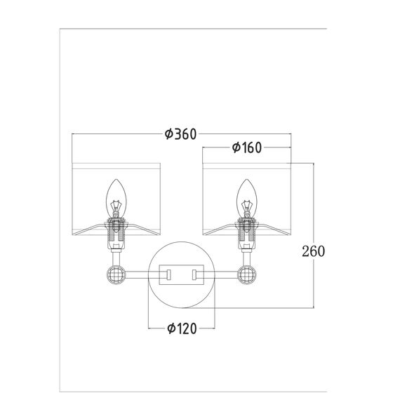 Настенный светильник (бра) Maytoni MOD088WL-02BS, изображение 3