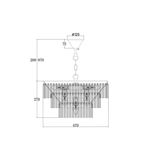 Подвесной светильник Maytoni MOD093PL-09BS, изображение 7