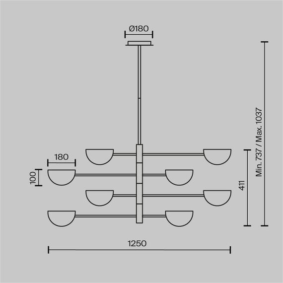 Люстра Maytoni MOD126PL-08B, изображение 9