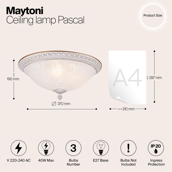 Потолочный светильник Maytoni C908-CL-03-W, изображение 7