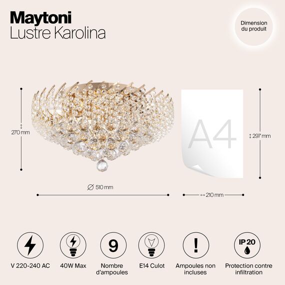 Люстра Maytoni DIA120-09-G, изображение 6