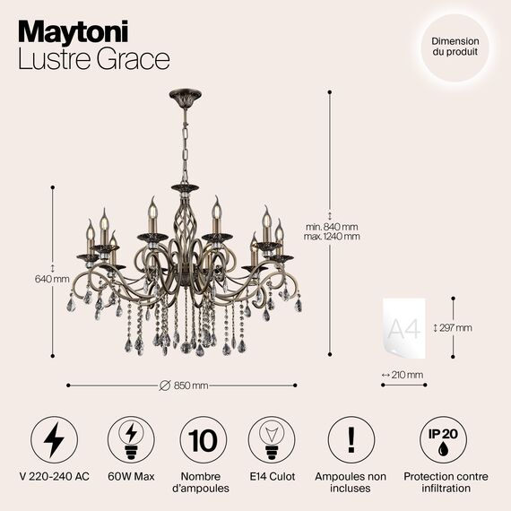Люстра Maytoni RC247-PL-10-R, изображение 5