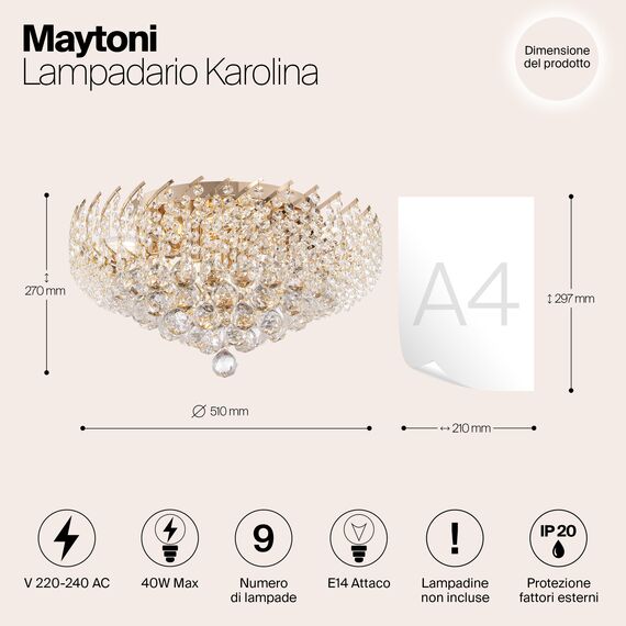 Люстра Maytoni DIA120-09-G, изображение 7