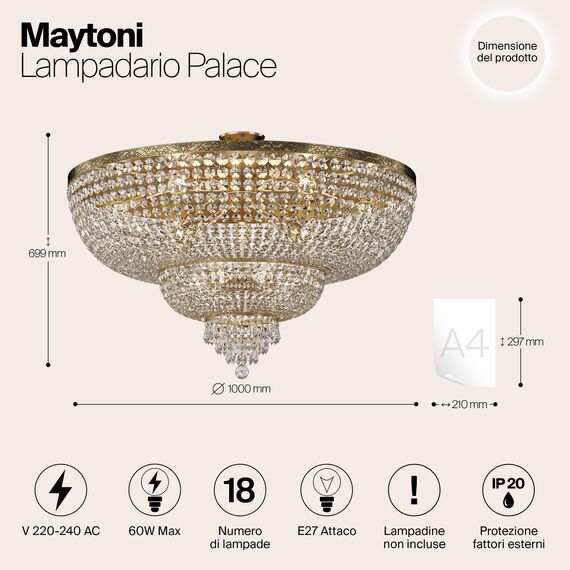 Люстра Maytoni DIA890-CL-18-G, изображение 6