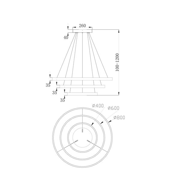 Подвесной светильник Maytoni MOD058PL-L100W4K, изображение 9