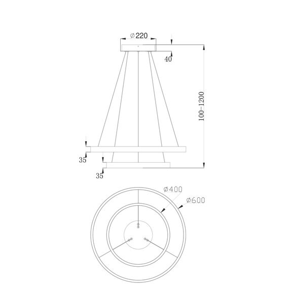 Подвесной светильник Maytoni MOD058PL-L55W4K, изображение 11