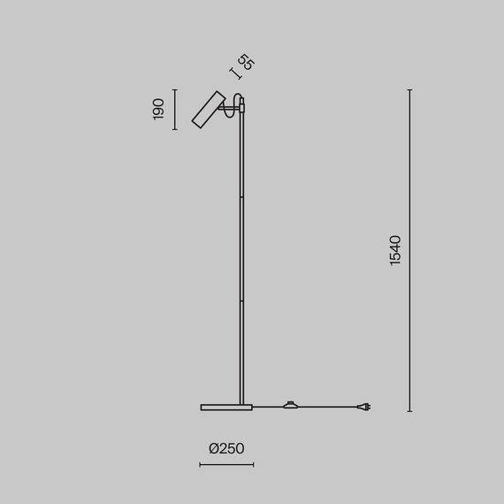 Напольный светильник (торшер) Maytoni MOD129FL-01B, изображение 4