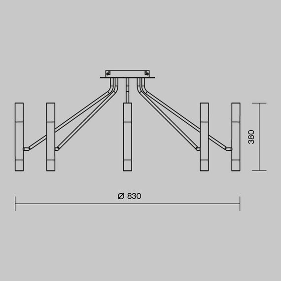 Потолочный светильник Maytoni MOD620CL-16B, изображение 5