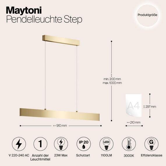 Подвесной светильник Technical P010PL-L23G3K, изображение 6