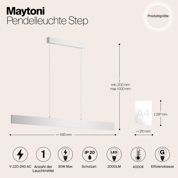 Подвесной светильник Technical P010PL-L30W4K, изображение 6