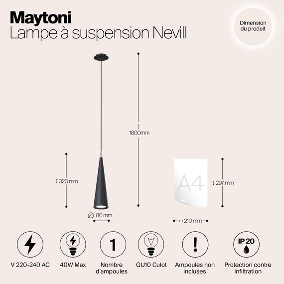 Подвесной светильник Technical P318PL-01B, изображение 9