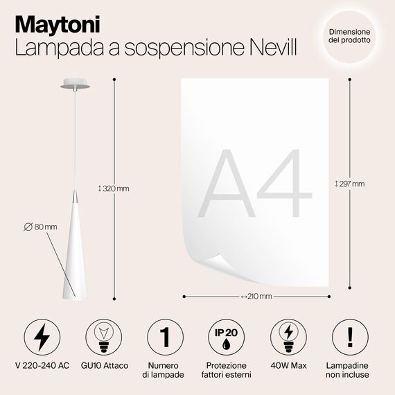 Подвесной светильник Technical P318-PL-01-W, изображение 4