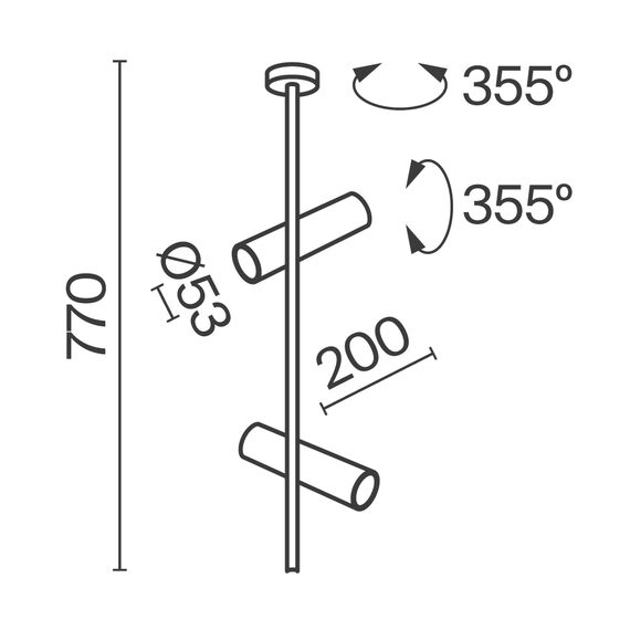 Потолочный светильник Technical C021CL-02W, изображение 2
