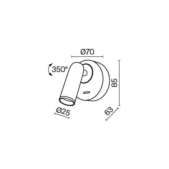 Настенный светильник (бра) Technical C038WL-L3W3K, изображение 5