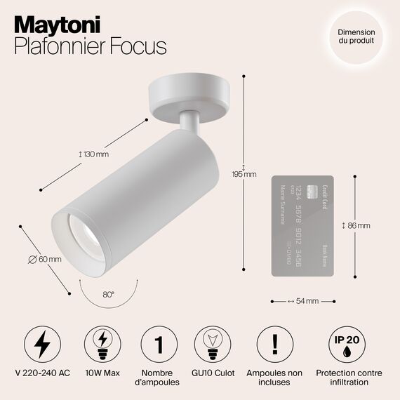 Потолочный светильник Technical C017CW-01W, изображение 11