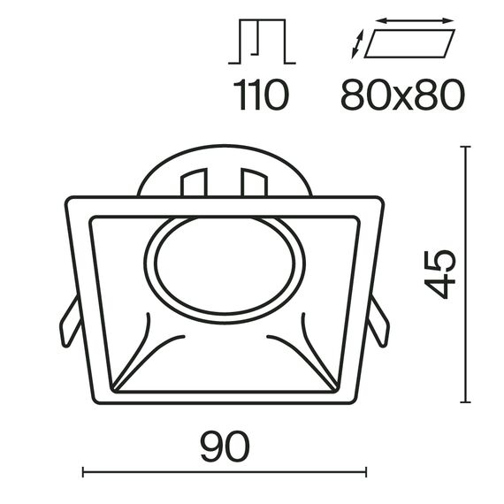 Встраиваемый светильник Technical DL029-2-01B, изображение 2