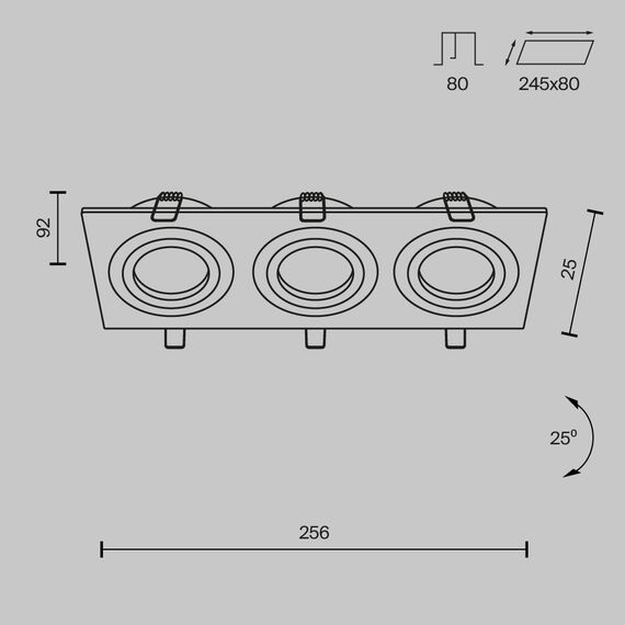 Встраиваемый светильник Technical DL024-2-03W, изображение 12