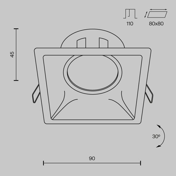 Встраиваемый светильник Technical DL029-2-01W, изображение 8