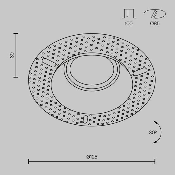 Встраиваемый светильник Technical DL042-01W, изображение 2
