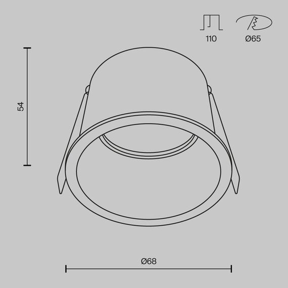Встраиваемый светильник Technical DL049-01WG, изображение 11