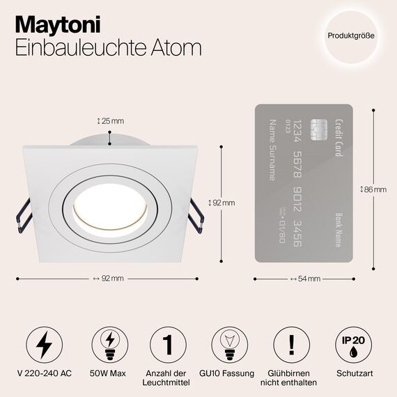 Встраиваемый светильник Technical DL024-2-01W, изображение 2