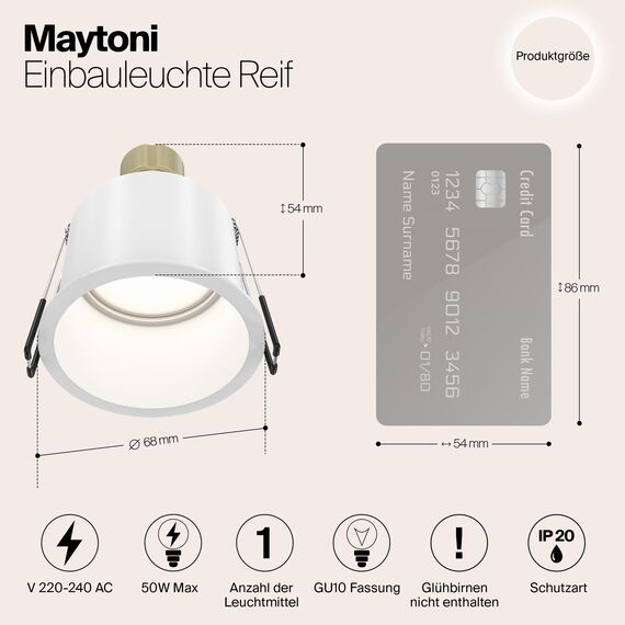 Встраиваемый светильник Technical DL049-01W, изображение 2