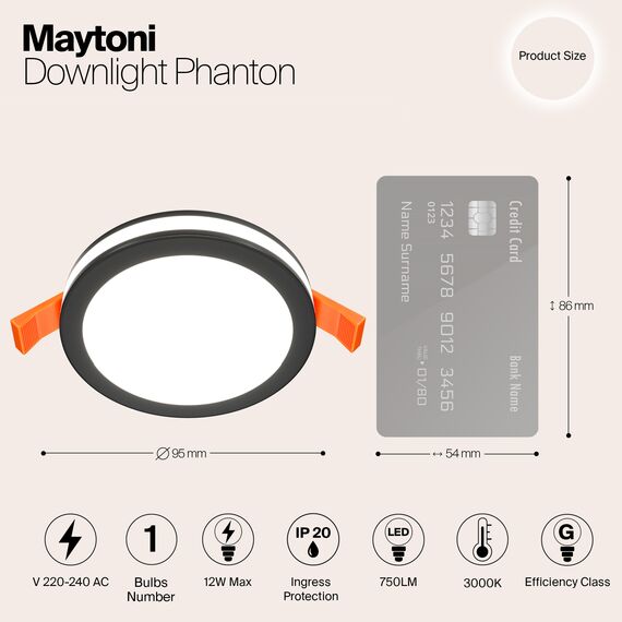 Встраиваемый светильник Technical DL303-L12B, изображение 9