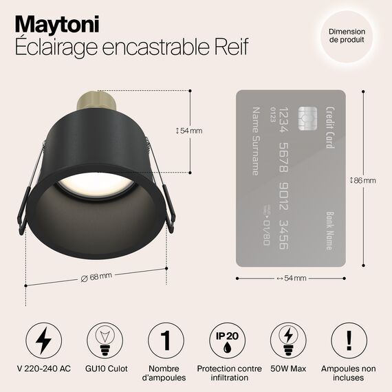 Встраиваемый светильник Technical DL049-01B, изображение 4