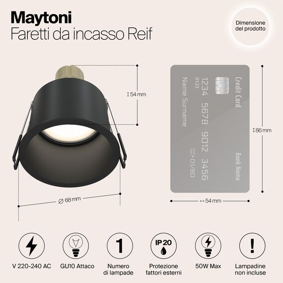 Встраиваемый светильник Technical DL049-01B, изображение 5