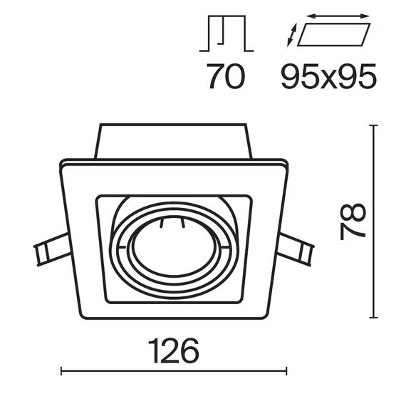 Встраиваемый светильник Technical DL008-2-01-W, изображение 3