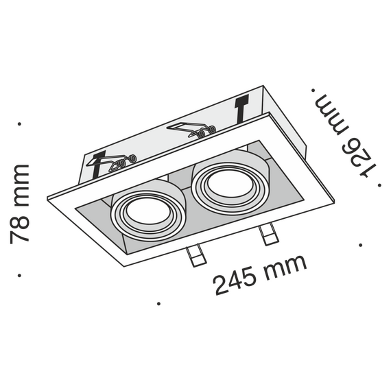 Встраиваемый светильник Technical DL008-2-02-S, изображение 8