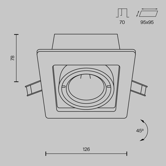 Встраиваемый светильник Technical DL008-2-01-B, изображение 9