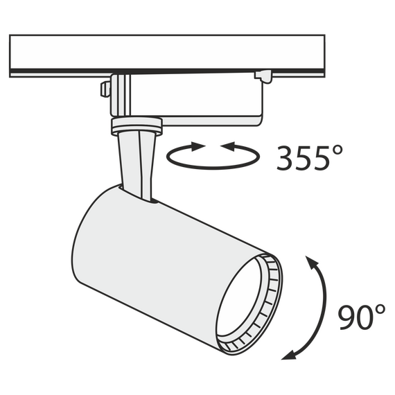 Трековый светильник Technical TR003-1-6W3K-W, изображение 2