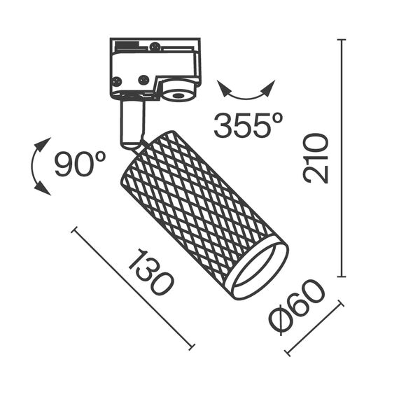 Трековый светильник Technical TR011-1-GU10-W, изображение 2