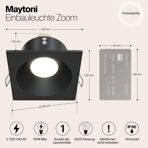 Встраиваемый светильник Technical DL033-2-01B, изображение 2