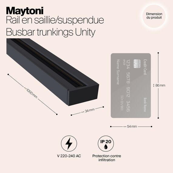 Шинопровод накладной/подвесной Technical TRX001-111B, изображение 5