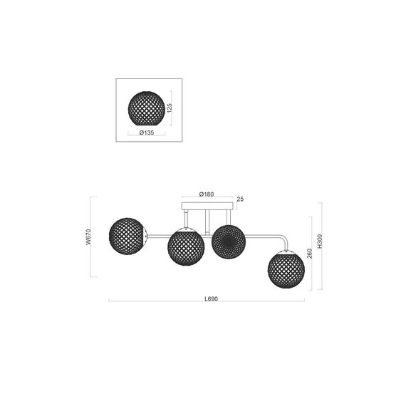 Люстра Freya FR8016PL-06BBS, изображение 6