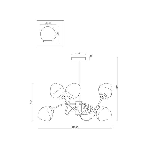 Люстра Freya FR8017PL-06MG, изображение 8