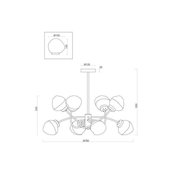 Люстра Freya FR8017PL-08MG, изображение 5