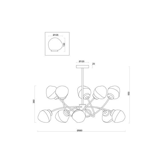 Люстра Freya FR8017PL-10MG, изображение 9