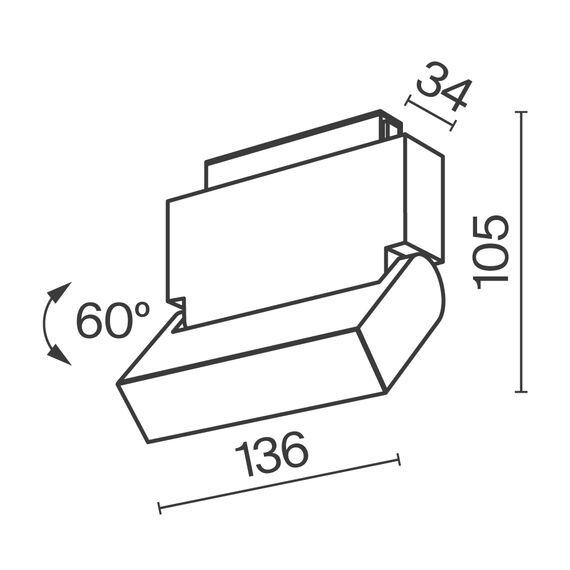 Трековый светильник Technical TR013-2-10W3K-B, изображение 2