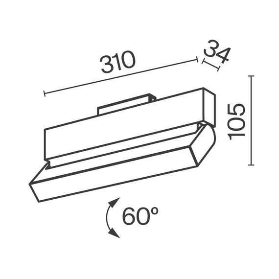 Трековый светильник Technical TR013-2-20W3K-B, изображение 2