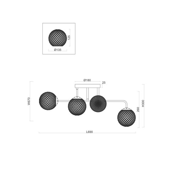 Люстра Freya FR8016PL-06BBS, изображение 3