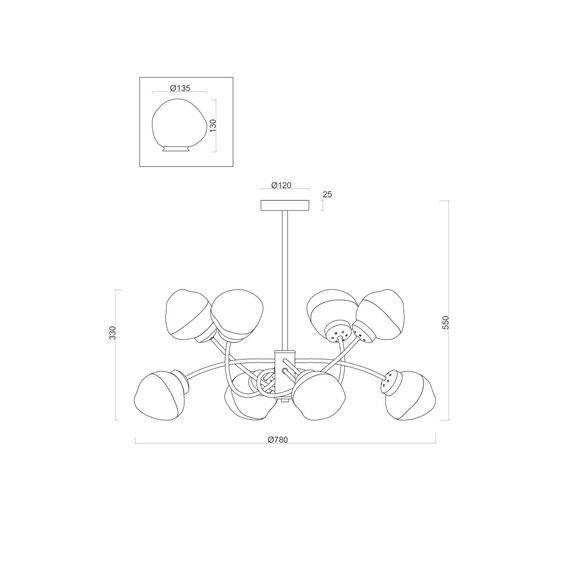 Люстра Freya FR8017PL-08MG, изображение 3