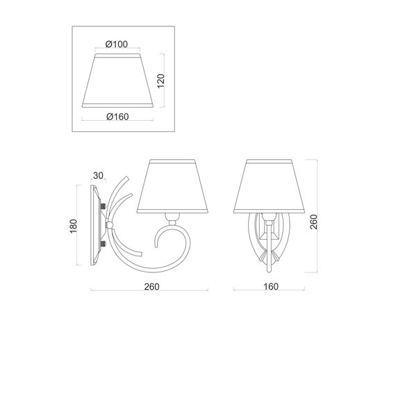Настенный светильник (бра) Freya FR2013WL-01G, изображение 3