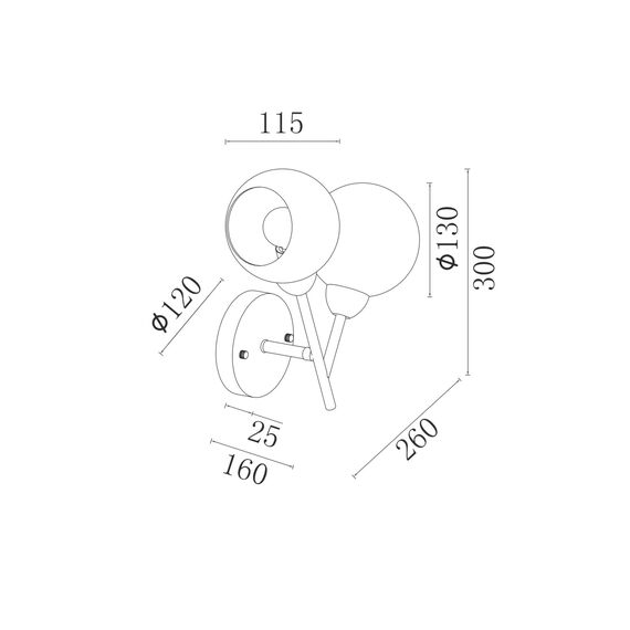 Настенный светильник (бра) Freya FR5121WL-02G, изображение 3